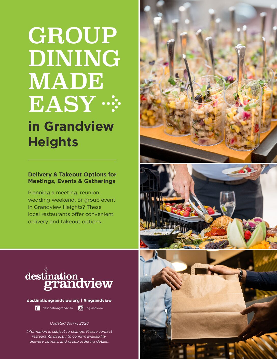 Group Dining & Takeout Guide Grandview Heights